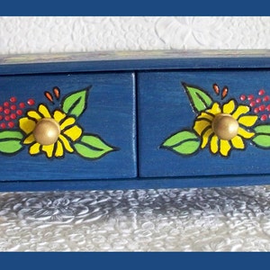 Draw Jewelry Box, Jewelry Holder, Jewelry organizer, Unique Gift, Jewelry keeper, Mother Daughter Gift, Christmas Gift, Hand Painted image 2