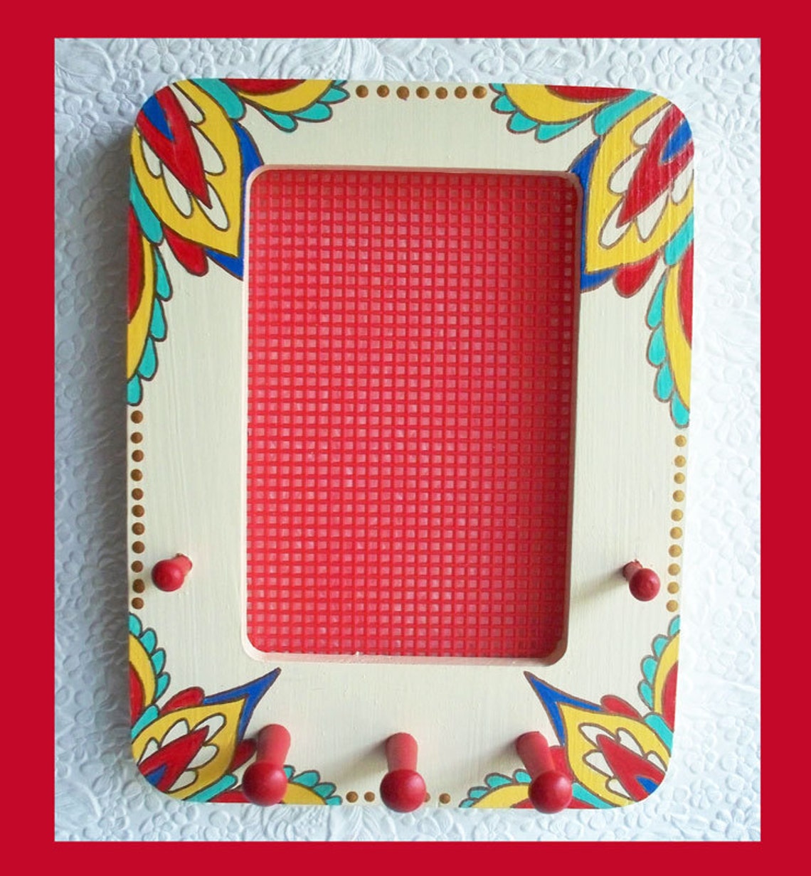 Hand Painted Wall Jewelry Holder Jewelry Organizer Jewelry Etsy