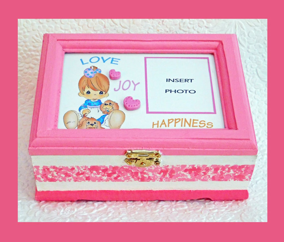 Baby Girl Music Memory Box Keepsake Box Plays Lullaby Etsy