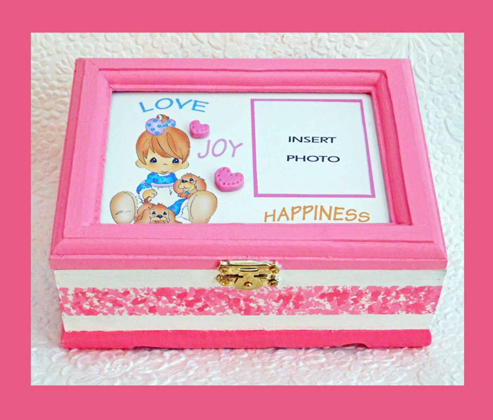 Baby Girl Music Memory Box Keepsake Box Plays Lullaby Etsy