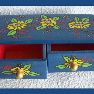 Draw Jewelry Box, Jewelry Holder, Jewelry organizer, Unique Gift, Jewelry keeper, Mother Daughter Gift, Christmas Gift, Hand Painted image 3