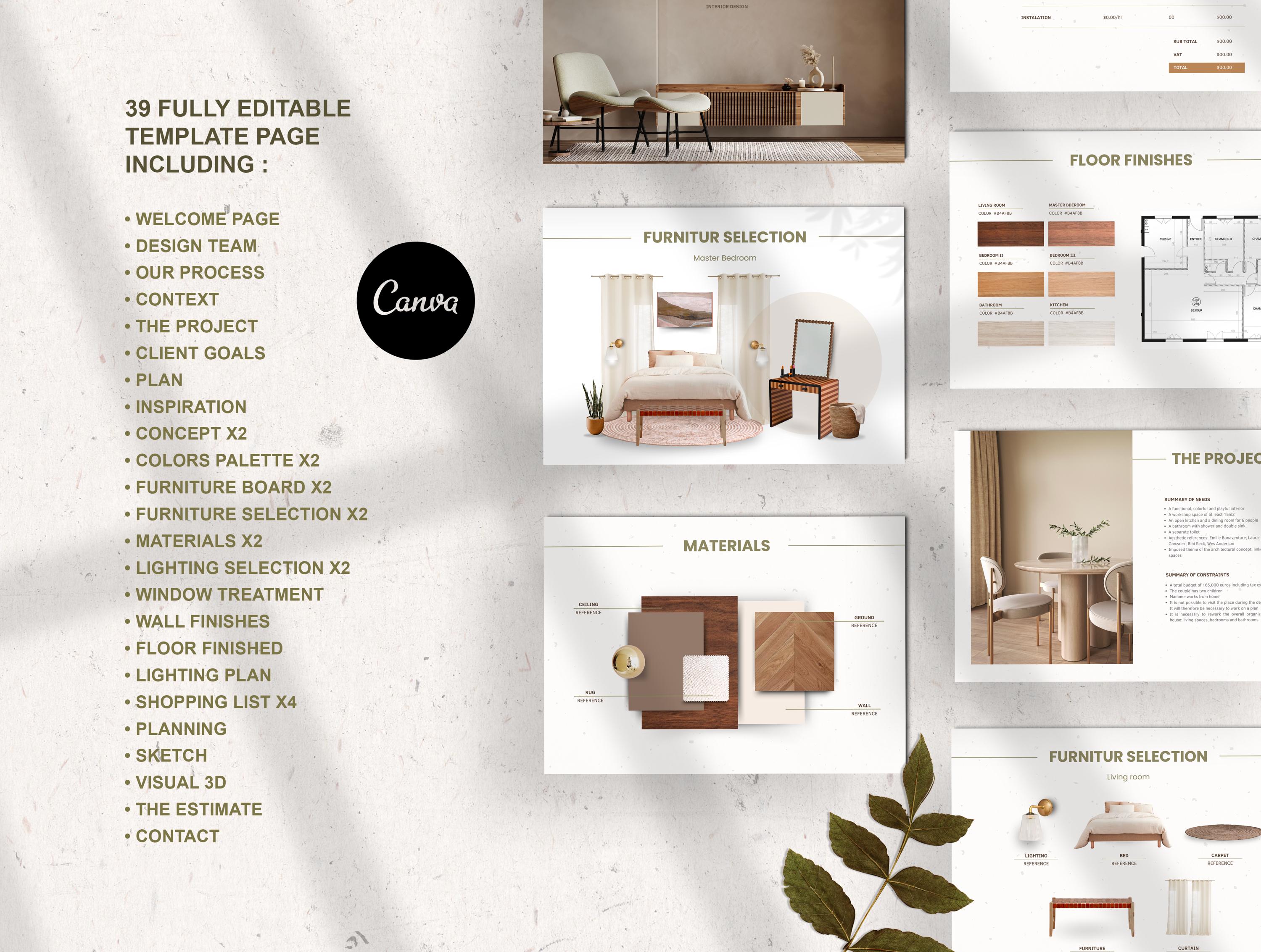 Interior Design Template, Project Proposal, Client Presentation ...