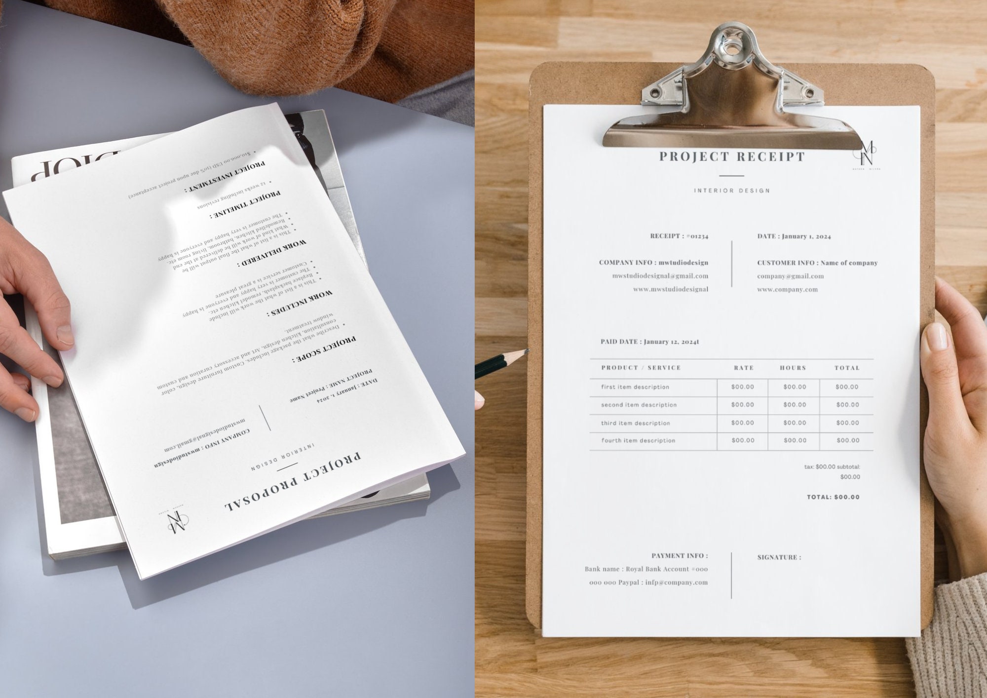 Interior Design Forms Contract Canva | Interior Designer Bundle ...