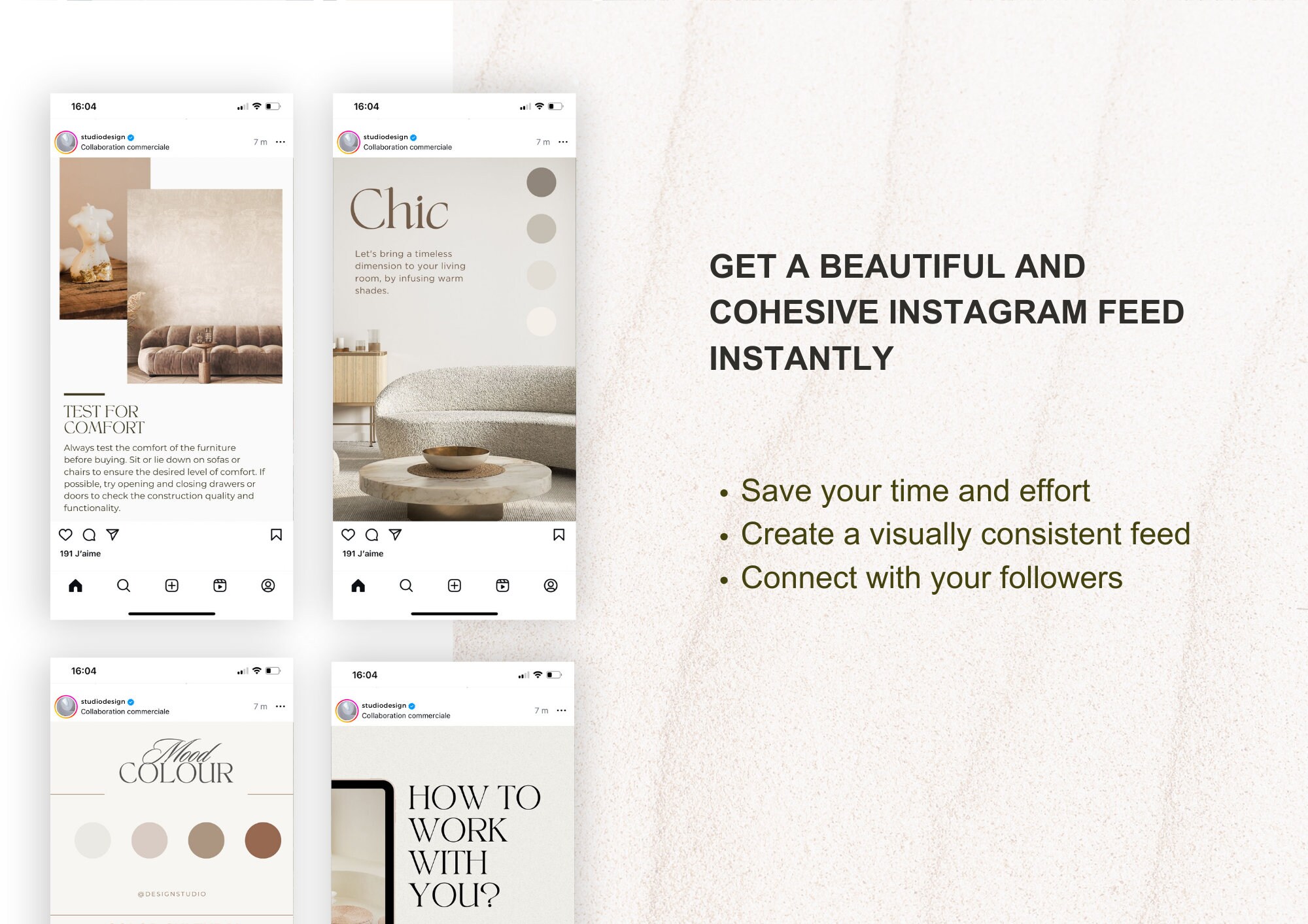 120 Interior Design Instagram Post Templates, Interior Decoration Posts ...