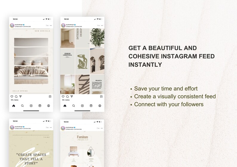 260 Interior Design Instagram Post Templates, Interior Decoration Posts ...