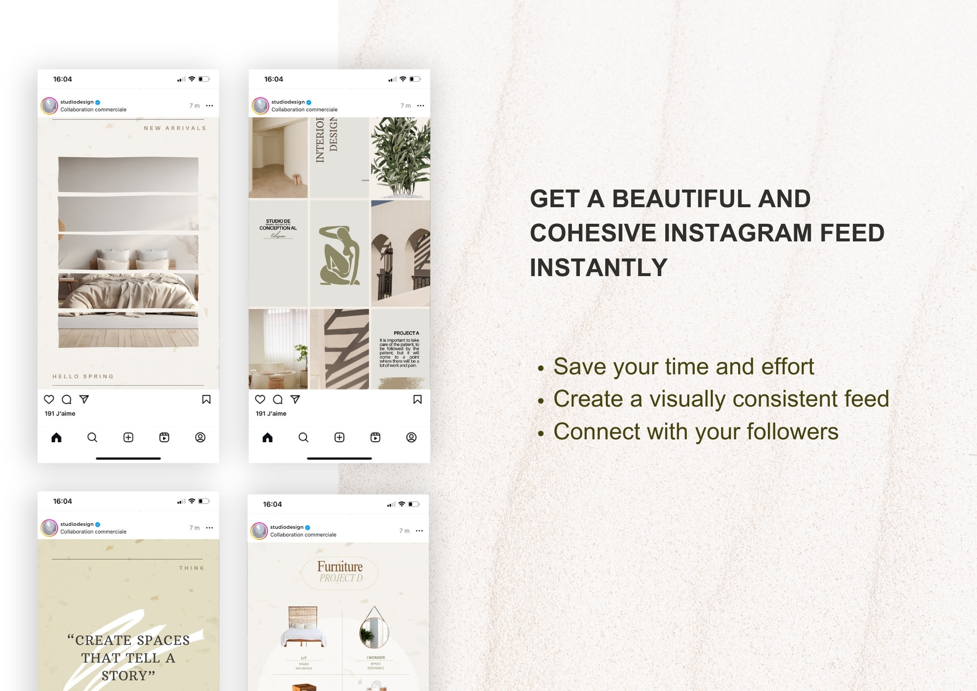 260 Interior Design Instagram Post Templates, Interior Decoration Posts ...