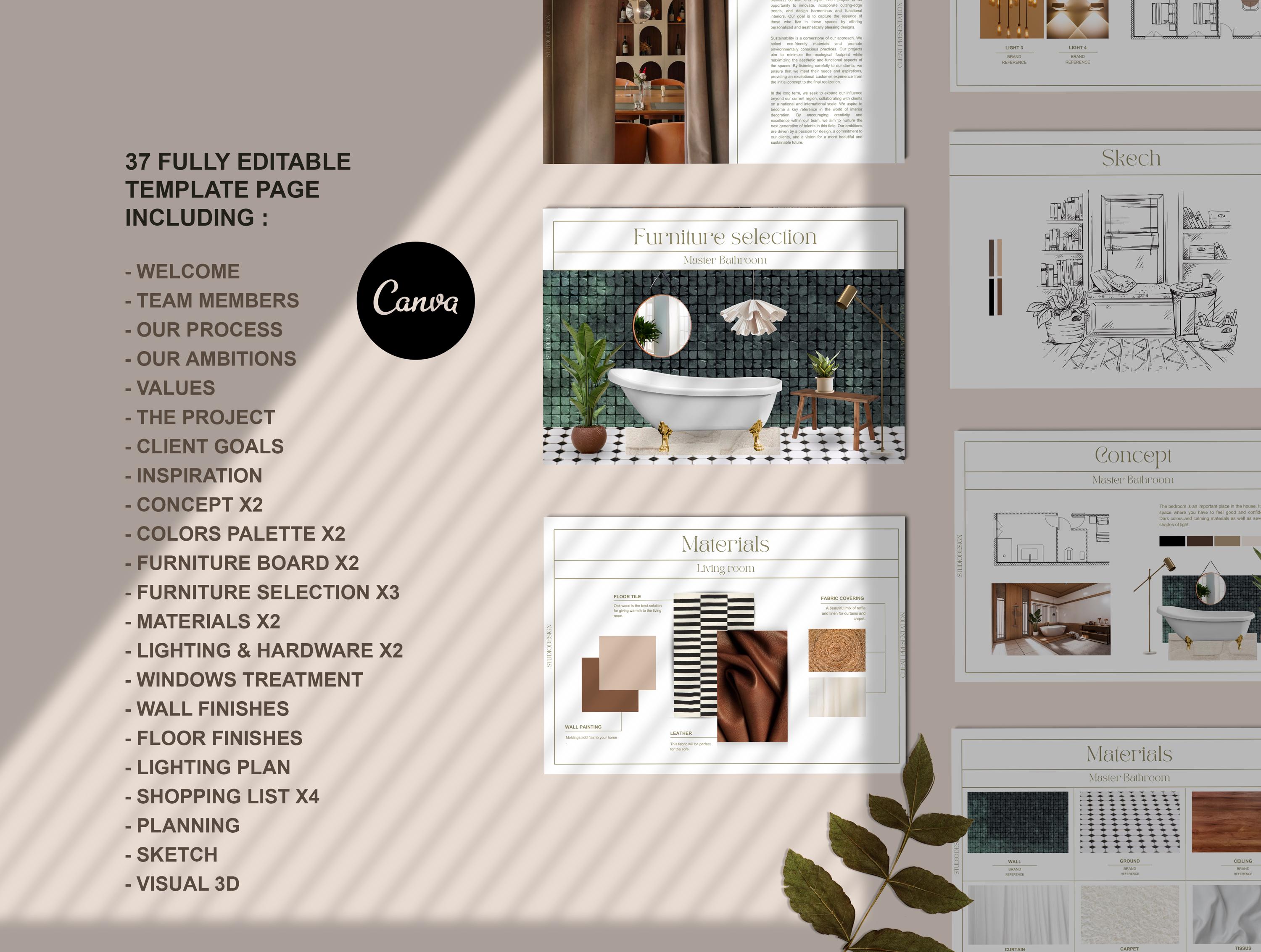 Interior Design Template, Interior Decoration Client Presentation ...