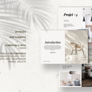 Interior Design Lookbook Template, Canva Magazine Template, Portfolio ...