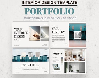 Portafolio de interiorista, decorador y arquitecto de interiores | Libro electrónico Canva | Lookbook creativo | Presentación del cliente