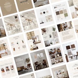 120 Interior Design Instagram Post Templates, Interior Decoration Posts and Stories, Real Estate Social Media Posts, aesthetics, minimalist