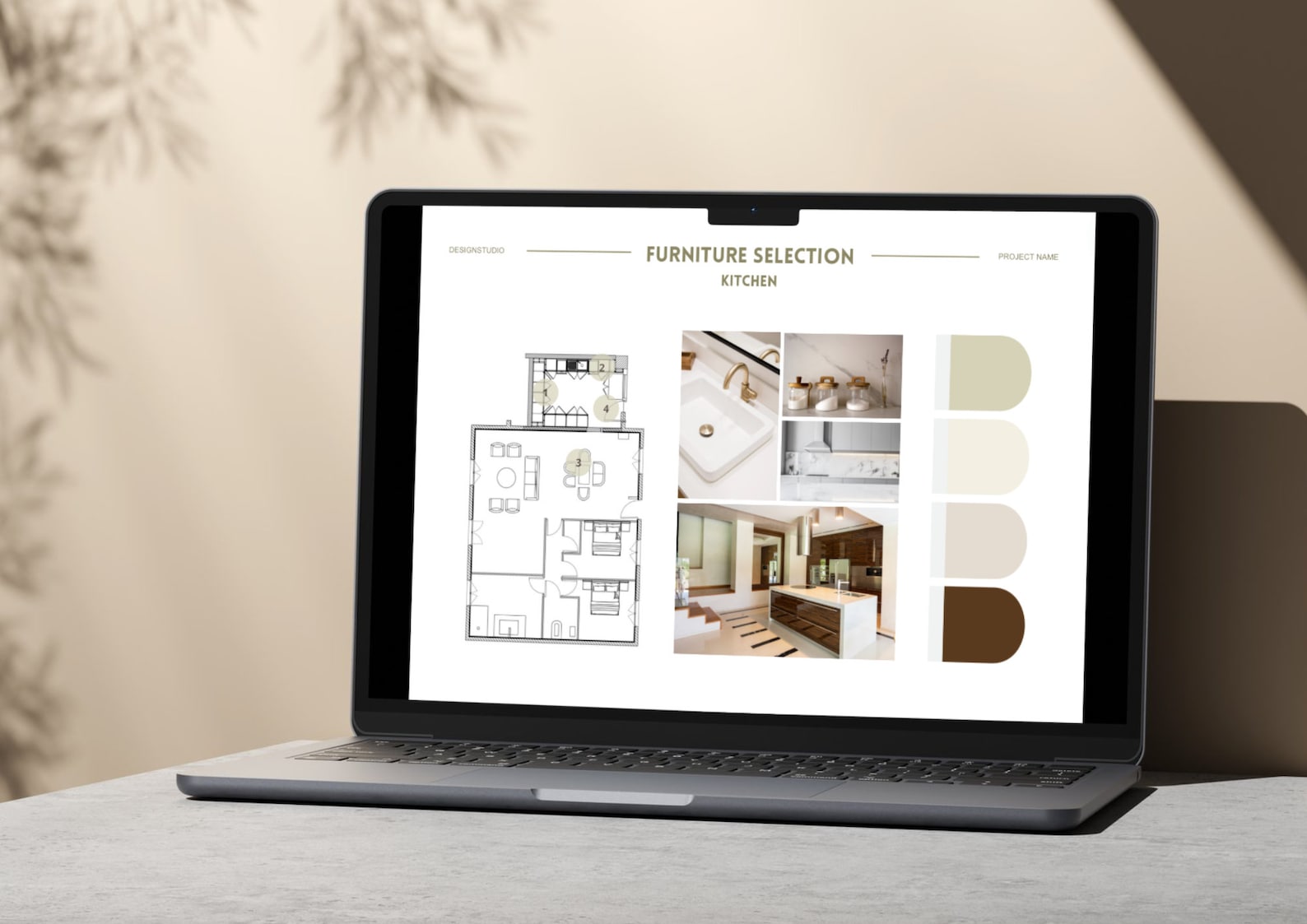 Interior Design Furniture, Moodboard and FF&E, Interior Design Template ...