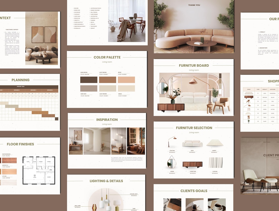 Interior Design Template, Project Proposal, Client Presentation ...