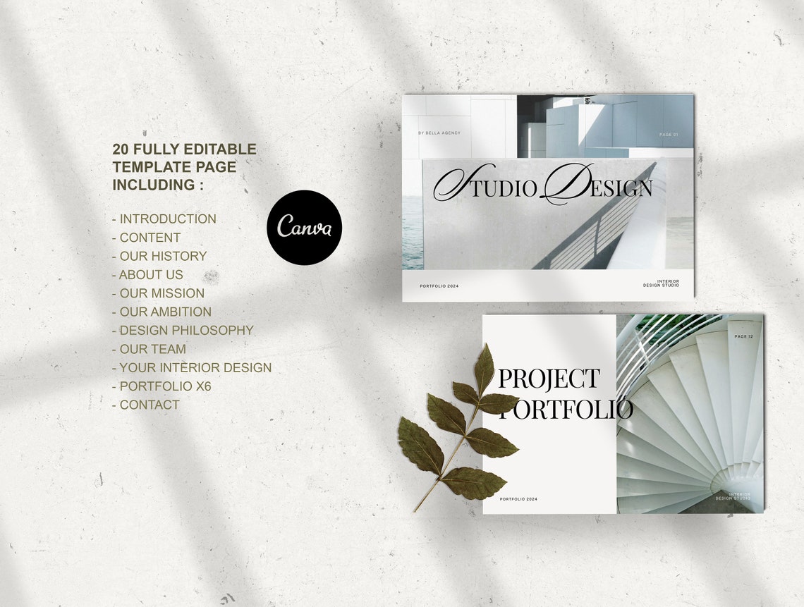 Interior Designer Portfolio Template | Ebook Canvas | Creative Lookbook ...