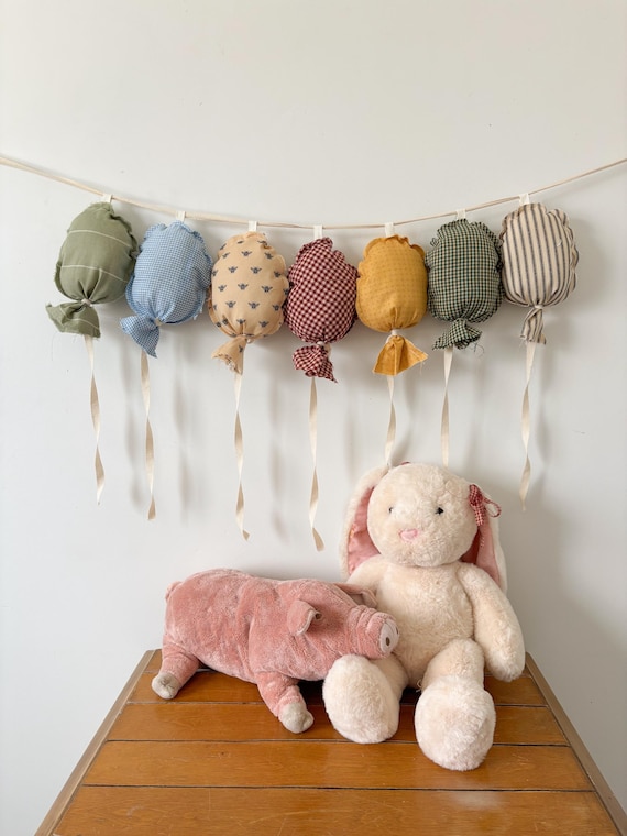 Mini balloon garland | handmade cottagecore birthday decor