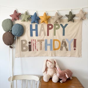 Tygbanderoll med födelsedagsmotiv | Cottagecore Heirloom Partydekorationer