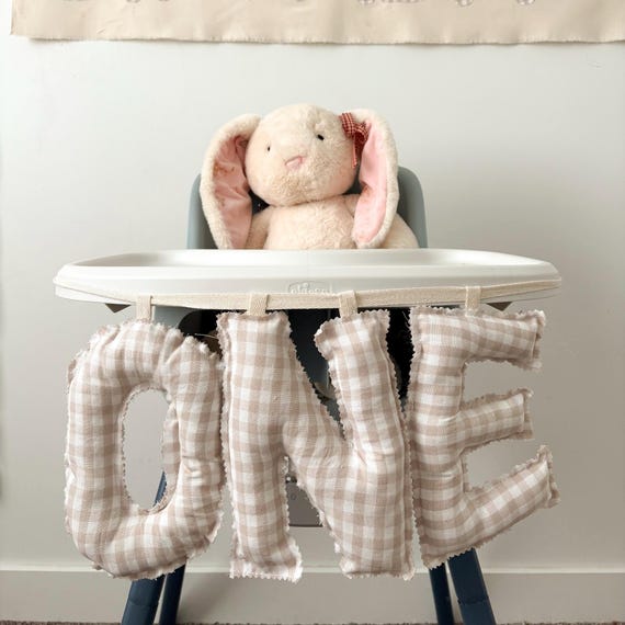 ONE High Chair Banner | First Birthday Neutral Party Decor