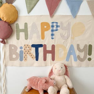 Tygbanderoll med födelsedagsmotiv | Cottagecore Heirloom Partydekorationer