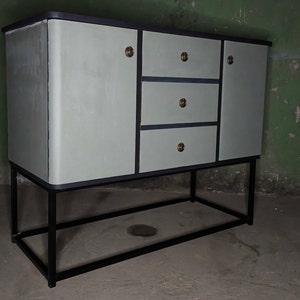 Chest of drawers, restoration, upcycling, 60s, 70s, cupboards, sideboard, sideboards, cupboard, chests of drawers, furnishings, living room