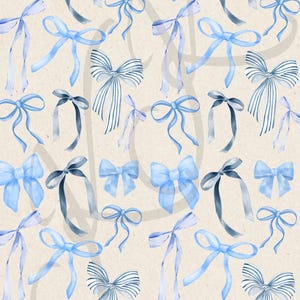 INSTANT DOWNLOAD-- Blue Bow Print - Etsy