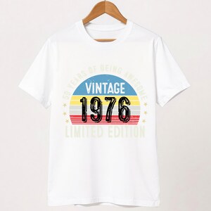 Vintage 1976 50th Birthday T-Shirt | Funny Gift for Dad image 7