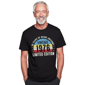 Vintage 1976 50th Birthday T-Shirt | Funny Gift for Dad image 8