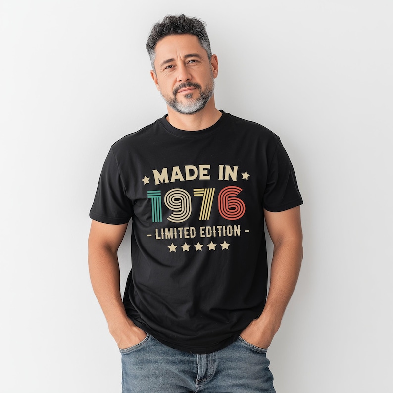 Camiseta de 50 cumpleaños de 1976 / Regalos divertidos de 50 cumpleaños para él y para ella, regalos para él / Camiseta clásica de 50 cumpleaños para hombre y mujer imagen 2