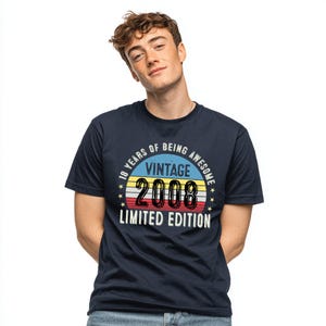 18th Birthday Gift T-Shirt, Vintage 2008 Limited Edition Tee