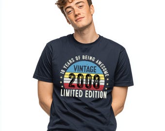 2007 18th Birthday T-Shirt | Funny 18th Gifts for Son, Gifts for Him | Classic 18th T-Shirt for Men