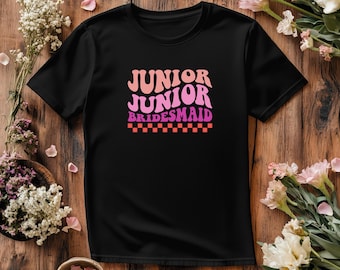 Junior Bridesmaid Shirt – Wedding Party T-Shirt – Flower Girl Sister Tee – Bridal Party Gift – Matching Bachelorette Outfit