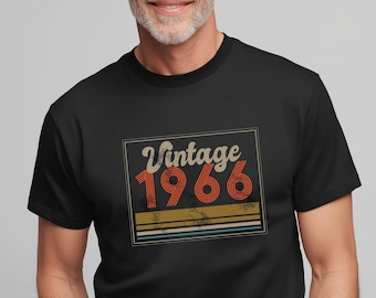 Vintage 1966 T-Shirt, Retro 60th Birthday Gift, Unisex Classic Tee