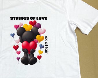 Camiseta con estampado de arte pop de Kaws: regalo de San Valentín de lujo para él y para ella
