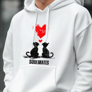 Banksy Inspired Soulmates Hoodie - Urban Street Art Love Fashion for Valentine&#39;s