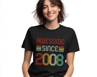 Maglietta per il compleanno del 2008 / Regalo in stile retrò