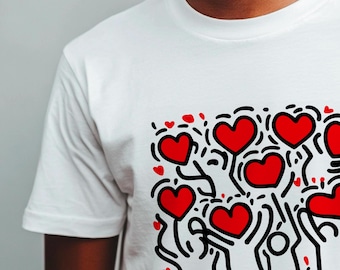 Vintage 90s Keith Haring Stop Aids Shirt Size LG Single