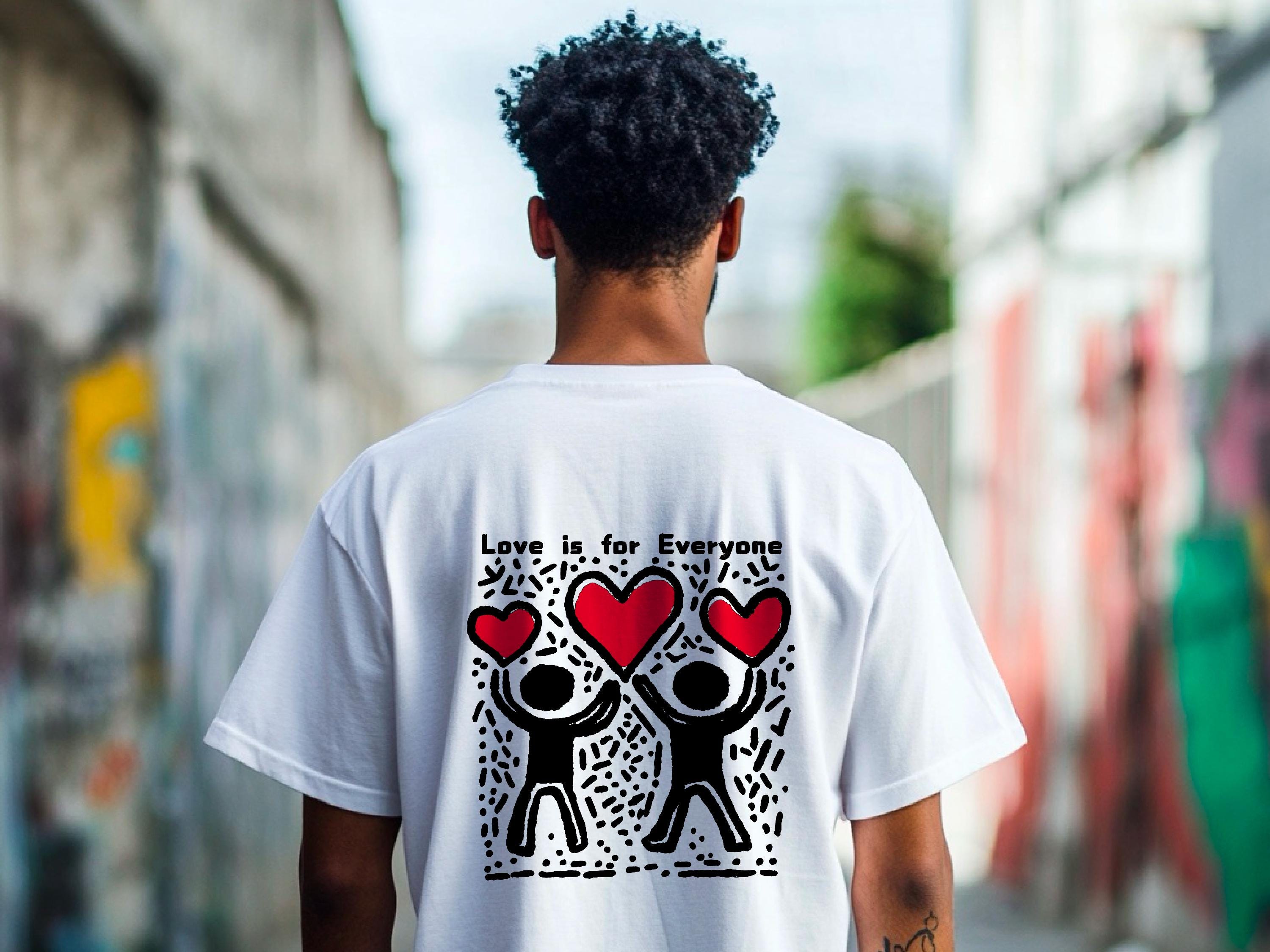 Keith Haring Inspired T-shirt – Love is for Everyone Pop Art Tee 