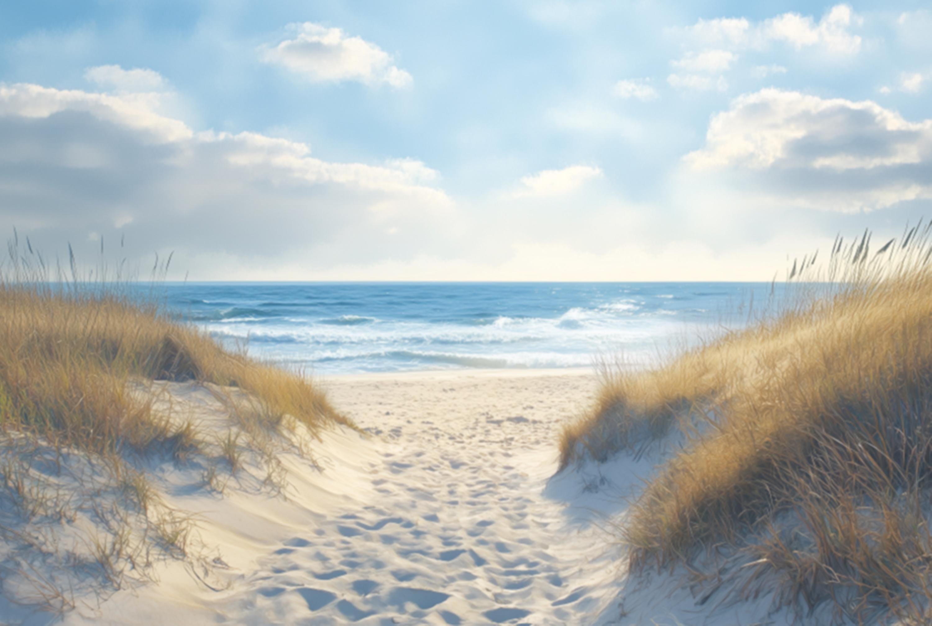 Coastal Sand Dunes Canvas Print: Tranquil Beach House Wall Art - Etsy