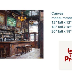 Vintage Irish Pub Print: Rustic Tavern Painting for Home Bar - Etsy