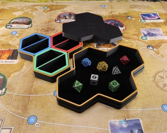 Aufbewahrungsbox für Hexagon Brettspiel Token Tabletts
