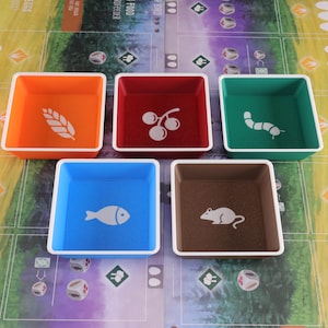 Wingspan-compatible Stackable Board Game Token Trays