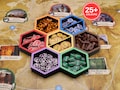 Hexagon Magnetic Board Game Token Trays with Velvet Lining - 25+ colours