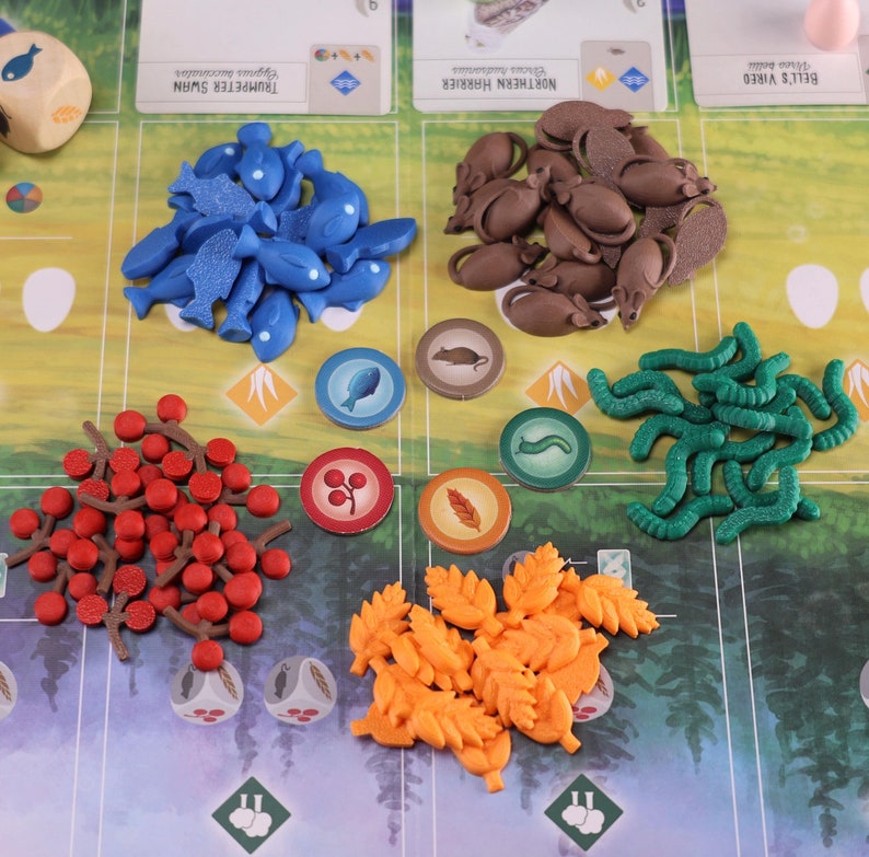 Wingspan-Compatible Upgraded Food Tokens
