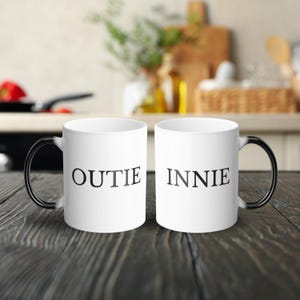 Innies & Outies Severance Magical Color Morphing Mug, Severance TV Show Inspired Coffee Cup, Lumon Industries Gift for Fans