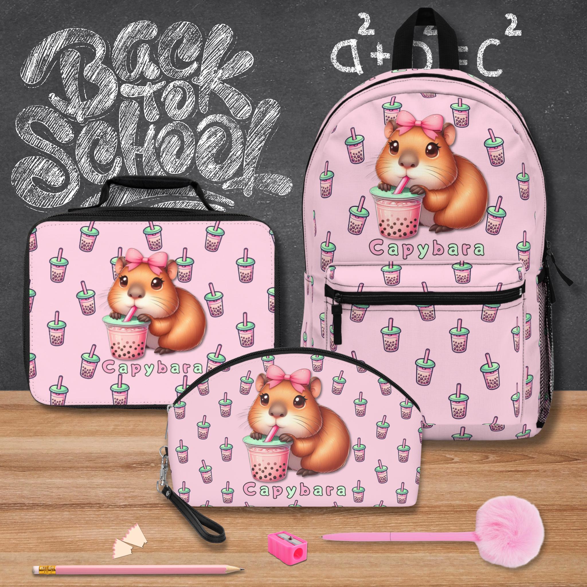 Capybara Plüsch-Rucksack – Lustiger Cartoon-Tagesrucksack, 25x15x40 Cm, Verstellbare Träger