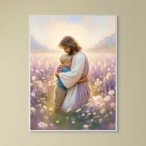 Know Him | Printable Art | Jesus with Kids | Jesus Download | Jesus with Boy | LDS Art | Jesus Loves You | Jesus Art