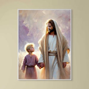 Jesus with Boy | Instant Download | Jesus with Boy | Jesus Download | Jesus with Children | LDS Prints | Catholic Art | Jesus Shepherd Art