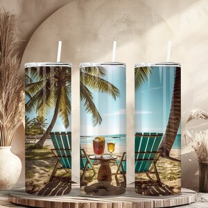 Beach Tumbler Ocean Tumbler Summer Tumbler For Gift Box For Friend Retired Gift For Birthday Gift Tumbler For Vacation Travel Tumbler