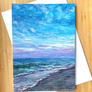 Beach Note Cards, Set of 8 Blank Cards with Envelopes, Stationery, Greeting Cards, Art Cards