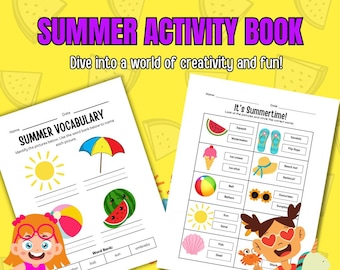 Summer Activity Workbook for Kids: Fun Learning (PDF Printable)