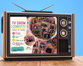 Confeti nostálgico / Decoración de mesa retro / Artículos para fiestas temáticas nostálgicas / Decoración para cumpleaños, baby showers y eventos