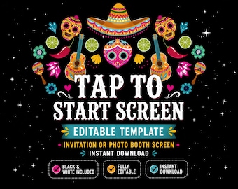 Szablon Fiesta | Edytowalny Canva, iPad, DSLR, stoisko 360 (do natychmiastowego pobrania)
